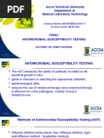 Antimicrobial Susceptibility Testing