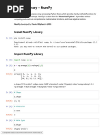 Numpy - Jupyter Notebook