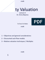 Investments Lecture; Equity valuation