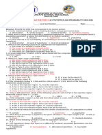 ANSWERS KEY OF Q4-SUMMATIVE TEST-1 IN STATISTICS 2023-2024