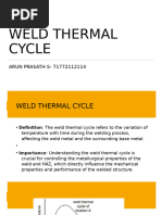 Weld thermal cycle