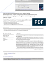 Survival outcomes in endometrial cancer patients having lymphadenectomy, sentinel node mapping followed by lymphadectomy and sentinel node mapping alone: Long-term results of a propensity- matched analysis