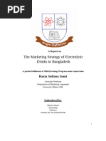 Draft of the Marketing Strategy of Electrolytic Drinks in Bangladesh (1)