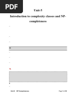 Unit-5 NP-Completeness Theoery