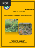 Plant Resource Utilization