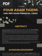 Four Asian Tigers and 1997 Asian Financial Crisis