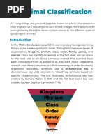 animal classification lesson