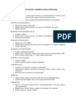 Roteiro de estudos - diarréia e parasitose inestinal