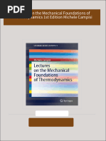 Download Lectures on the Mechanical Foundations of Thermodynamics 1st Edition Michele Campisi ebook All Chapters PDF