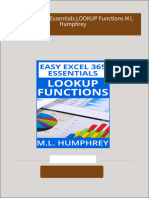 Easy Excel 365 Essentials LOOKUP Functions M L Humphrey All Chapters Instant Download