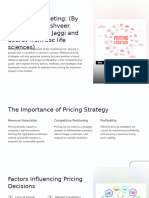 Pricing in Marketing by Abdul Muid Yashveer Singh Tuashkar Jaggi and Sourav From Bsc Life Sciences