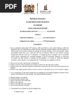 Alfred Kioko Muteti v Timothy Miheso  Embassy of Chile (Civil Case 232of2002) 2015KEHC520(KLR) (Civ) (15October2015) (Judgment)