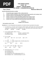 Class- Xii Applied Maths