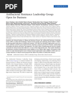 2014  Antibacterial resistance leadership group open for business