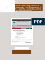 Future Directions of Credentialing Research in Nursing Workshop Summary 1st Edition Institute Of Medicine Board On Health Sciences Policy Victoria Weisfeld Margaret A Mccoy All Chapters Instant Download