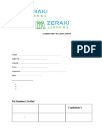 Chemistry Form 3 - Zeraki Achievers 2.0 -  - Question paper