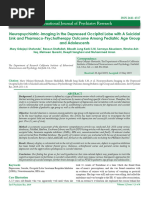 Neuropsychiatric-Imaging in the Depressed Occipital Lobe with A Suicidal Link and Pharmaco-Psychotherapy Outcome Among Pediatric Age Group and Adolescents