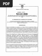 Decreto 1523 de 18 de Diciembre de 2024