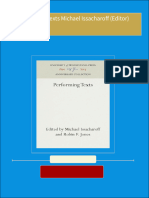 Download Complete Performing Texts Michael Issacharoff (Editor) PDF for All Chapters