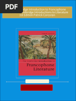 Complete Download The Cambridge Introduction to Francophone Literature Cambridge Introductions to Literature 1st Edition Patrick Corcoran PDF All Chapters