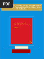 Get The Psychology of Learning and Motivation Advances in Research and Theory Volume 53 1st Edition Brian H. Ross (Eds.) free all chapters