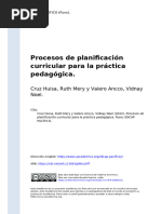 Procesos de Planificación Curricular Para La Práctica Pedagógica