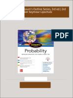 Probability (Schaum's Outline Series, 3rd ed.) 3rd Edition Seymour Lipschutz All Chapters Instant Download