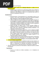 Cuestionario sobre síntesis de proteínas. (1)