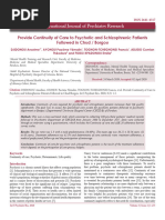 Provide Continuity of Care to Psychotic and Schizophrenic Patients Followed in Chud Borgou 