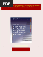 Download ebooks file A New Platform for Edge Mode Manipulations in the Quantum Hall Effect Yonatan Cohen all chapters