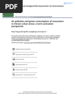 Air pollution and green consumption of consumers in China s urban areas a norm activation perspective