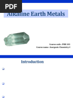 Alkaline Earth Metals