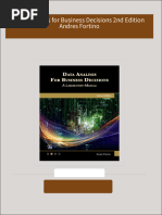 Download ebooks file Data Analysis for Business Decisions 2nd Edition Andres Fortino all chapters