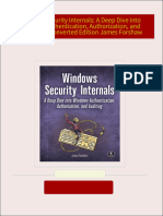 Full download Windows Security Internals: A Deep Dive into Windows Authentication, Authorization, and Auditing 1 / converted Edition James Forshaw pdf docx