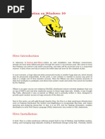 Hive Installation on Windows 10