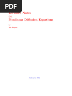 Lectures Notes on Nonlinear Diffusion Equations