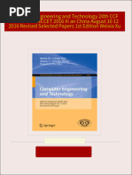 PDF Computer Engineering and Technology 20th CCF Conference NCCET 2016 Xi an China August 10 12 2016 Revised Selected Papers 1st Edition Weixia Xu download