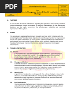 QS-2-004, Issue 01, Procedure for Management Review & Monthly Food Safety Meetings