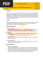 QS-2-011, Issue 02, Procedure for Corrective & Preventive Actions