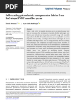 Self-standing piezoelectric nanogenerator fabrics from