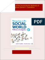 Making Sense of the Social World: Methods of Investigation Daniel F. Chambliss all chapter instant download