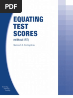 Equating Test Scores: (Without IRT)