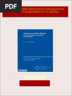 Download Full Analysis on Polish Spaces and an Introduction to Optimal Transportation D.J.H. Garling PDF All Chapters