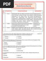 C 10 L-10 Features of the Indian Constitution CEP W.s-5 UnSolved