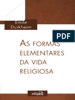 As formas elementares da vida r - Emile Durkheim