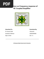 Presentation on Frequency Response of RC Coupled Amplifier