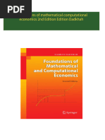 Instant download Foundations of mathematical computational economics 2nd Edition Edition Dadkhah pdf all chapter