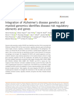 Integration of Alzheimer’s disease genetics and myeloid genomics identifies disease risk regulatory elements and genes 