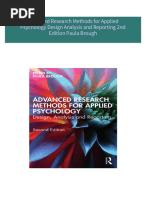 Full download Advanced Research Methods for Applied Psychology Design Analysis and Reporting 2nd Edition Paula Brough pdf docx