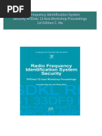 PDF Radio Frequency Identification System Security RFIDsec 13 Asia Workshop Proceedings 1st Edition C. Ma download